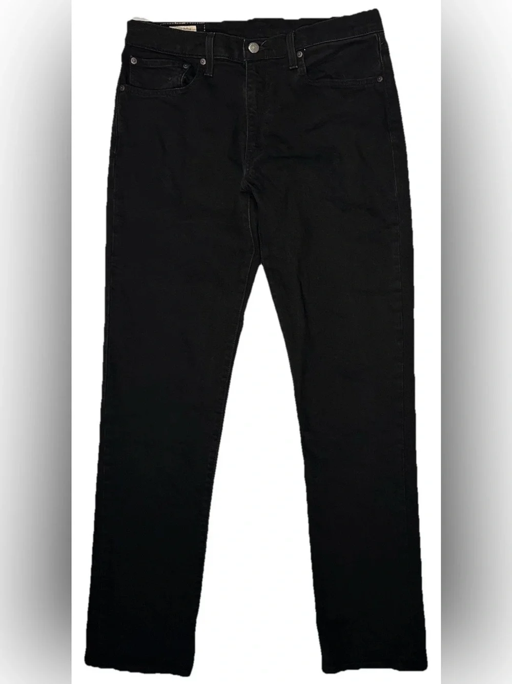 LEVIS 502 TAPERED FIT PREMIUM BIG E MENS JEANS 34 X 34 BLACK